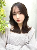 20代30代40代◎前髪パーマグレーベージュレイヤーロング黒髪