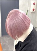 ホワイトピンク/髪質改善/ダブルカラー/ケアブリーチ/ハイトーン
