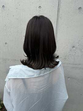 アチーブ ヘア デザイン(achieve hair design) 外ハネ小顔レイヤーカットくびれミディ×黒髪ヘア20代30代40代