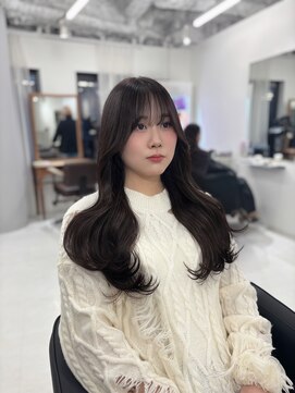 ハピネス 梅田茶屋町店(HAPPINESS) 韓国風巻き オリーブグレージュ  オルチャンレイヤーカット