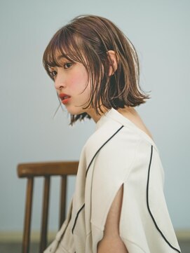 ベンジー 向ケ丘遊園店(benji) 外はねエモージュ大人愛され可愛いボブ