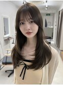 韓国レイヤーウェーブヘア顔周り髪質改善銀座