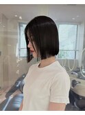 髪質改善×ぱつっとボブ[恵比寿/レイヤーカット/暖色カラー]