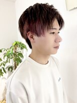 アドラーブル 駅南店(adorable) センターパートソフトツイストパーマメッシュマッシュウルフ