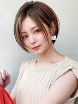 アフロート エル 錦糸町(AFLOAT L) デザインカラーで暗髪でも重くないグランマッシュショート