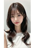 大人美人アッシュオリーブショコラアッシュ韓国風巻きモテ髪