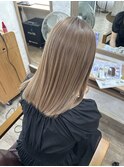 ミルクティーベージュダブルカラーインナーカラーケアブリーチ