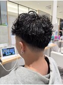 スペインカール/フェード/メンズパーマ/スパイキーショート