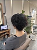 レディース　ショート　パーマ　スパイラル　カーリー　プードル