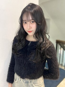 アクシス 栄店(`AXIS) 松本/ワンホンレイヤー/ミルクティーブロンド/ダークブルー/栄
