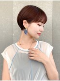 ハンサムショート/丸みショートボブ/20代30代40代50代/顔周り