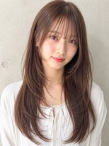 アディ 中野南口店(Addi) 顔まわりレイヤーエアリーブラウンロング