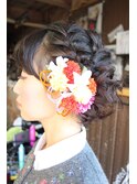 卒業式袴向けヘアセット＊編み込みローウェイトスタイル