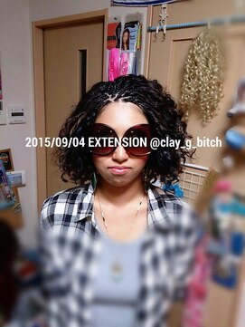 クレイジービッチ(CLAY G BITCH) 【￥ASK】仙台 エクステ 他店様で編んだStyleにスパイラル追加