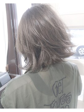 ヘアーアンドアトリエ マール(Hair&Atelier Marl) 【Marlアプリエ】ラベンダーアッシュの外ハネボブ