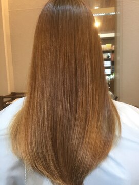 アヅマセカンド(AZUMA2nd) ロングのブリーチ髪への縮毛矯正