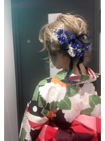 ネオリーブアーチ 武蔵小山店(Neolive arch) *。お花とリボンを合わせた浴衣アレンジ【neolive arch】