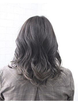 マティーナ ヘアー 池袋(Matina hair) 【黒染めを活かして☆エアタッチグレーバレイヤージュ】