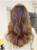 バレイヤージュベージュ_ローライトスリークボブ_ba285731