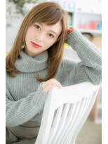 ヘアアンドビューティー ミック(Hair & Beauty miq) うる艶髪で流れるレイヤー斜めバングエアストレートc1