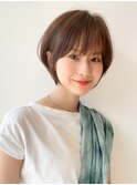 大人可愛い 20代30代40代 丸みショート ショートボブ