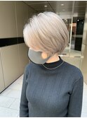 【EIGHT hakata】平島拓也__ショートボブ×ホワイトベージュ