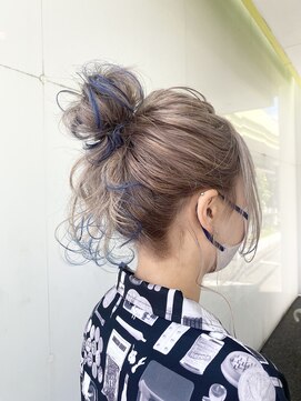 リタ ハマセン(LiTA. hamasen) おだんご  裾カラーブルー