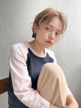 ムク 甲府(muku.) ミディアムヘア/斜めバング/グレージュカラー/甲府駅