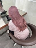 ピンクベージュ/髪質改善/ダブルカラー/ケアブリーチ/10代20代