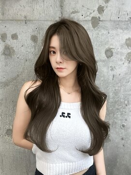 シーシンジュク 新宿南口(Sea shinjuku) オリーブグレー×小顔[ココアベージュ/黒髪/くらげヘアー]