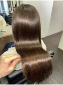 20代30代40代　髪質改善　髪質改善カラー　ココアブラウン　艶感
