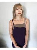 【TALO】顔まわりレイヤー×切りっぱなしボブ