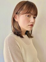 顔まわりカット/レイヤー/似合わせカット/ベージュ/小顔/韓国風