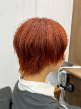 ル レーヴ 和田店(Le reve) ショートレイヤー/メンズヘア/ベリーショート/オレンジ【横井】