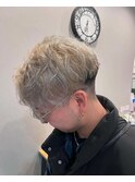 守谷市 メンズショート ハイトーンカラー