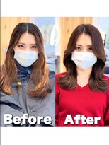 アマトウキョウ アユンチェ(AMA TOKYO×AYUNCHE)&nbsp;韓国ヘア　2wayバング  レイヤーカット くびれヘア  顔周り/