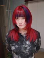 クペウ ローウェン(cope'u ROWEN)&nbsp;渋谷/ウルフカット  デザインカラー ルーツカラー エンドカラー