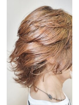 松本平太郎美容室 国立店 ミディアムレイヤーダックテール×パーマ/30代40代50代60代