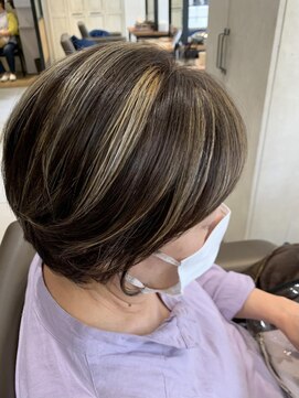 バディ 中野駅前店(BUDDY) 白髪ぼかしハイライト【中野美容室/ブリーチ/ダブルカラー】