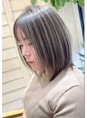 【Moana Lua】#ボブ#ハイライト#白髪ぼかし#ブリーチ