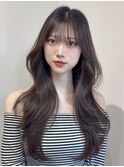 韓国ヘア/似合わせ/前髪/グレージュ/レイヤーカット/谷町四丁目