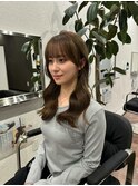 韓国ヘア☆オリーブベージュ☆顔まわりカット