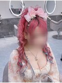 盛り髪風ハーフアップ/心斎橋ヘアセット