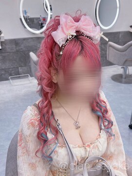 ヘア サロン クラン 東心斎橋店(hair salon clan) 盛り髪風ハーフアップ/心斎橋ヘアセット