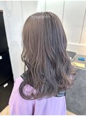 透明感カラーダブルカラーブリーチグレージュシルバー
