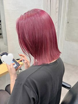 トゥイン 八王子(TWIN) カシスピンクブリーチカラーダブルカラー八王子