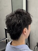メンズサロンドットリアン(dot. lien)&nbsp;メンズショートアップバング短髪メンズパーマルーズパーマ