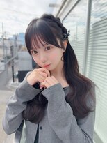 カシュカシュ 表参道(cache cache)&nbsp;編み込みカチューシャ/ハーフアップ/シースルーぱっつん/ロング