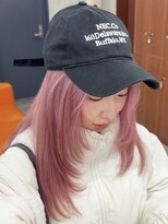 ニコ トウキョウ 渋谷(nico TOKYO)&nbsp;ホワイトピンクダブルカラーピンクハイトーン韓国レイヤー