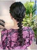 ロングおくれ毛グレージュダークアッシュ_ba579912